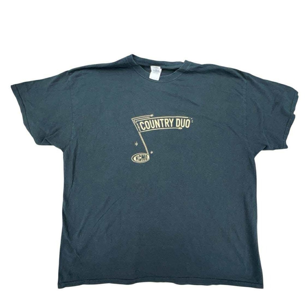 Country Duo KC/MO Graphic T-Shirt‎ Gildan Heavy Cotton Black 2XL Music Tee